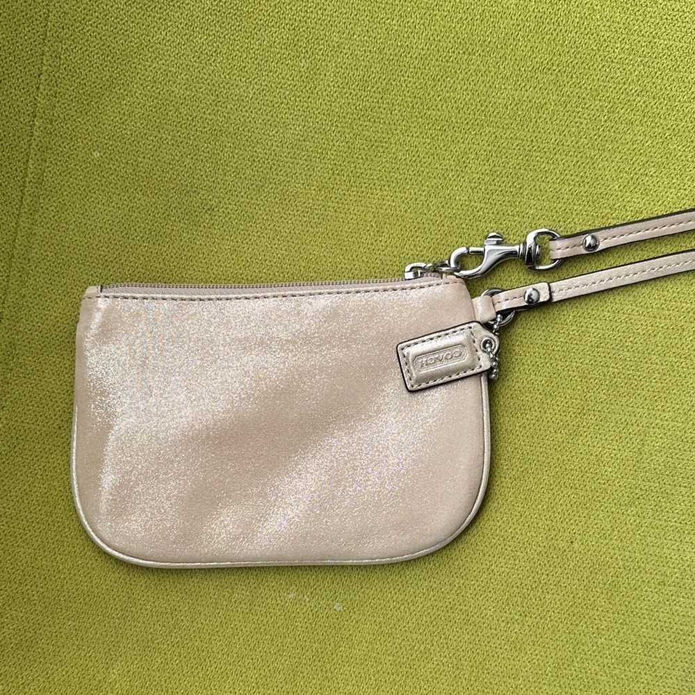 Coach Shimmering Gold Wristlet